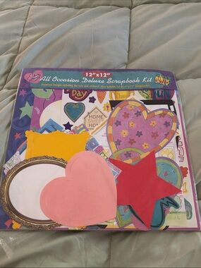 All Occasion Deluxe Scrapbook Kit – Pink, Red, Yellow Accents